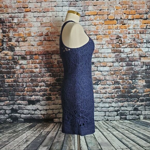 Vera Bradley High Neck Crochet Overlay Dress - Picture 3 of 7